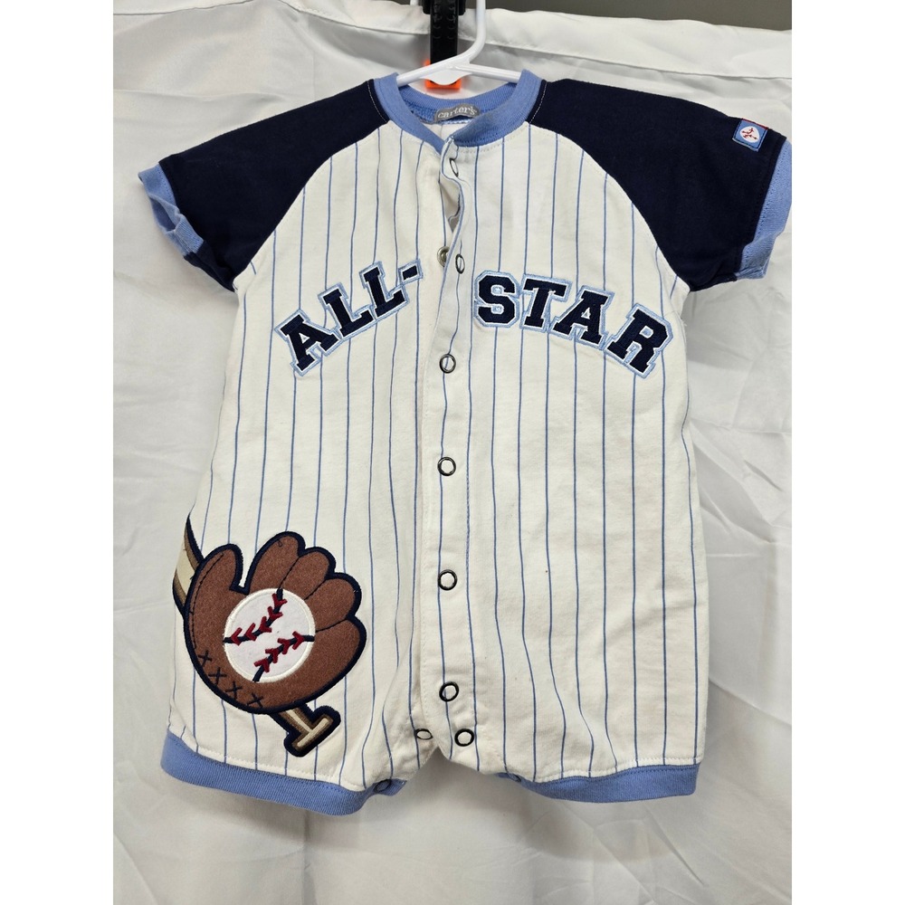 Babys‎ First Baseball Outfit All Star Romper Onesie Carter's 6M
